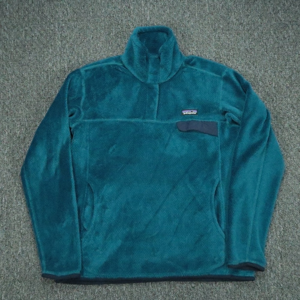 Patagonia Sweater Womens Large Blue Re Tool Snap T Fleece Pullover Outdoor